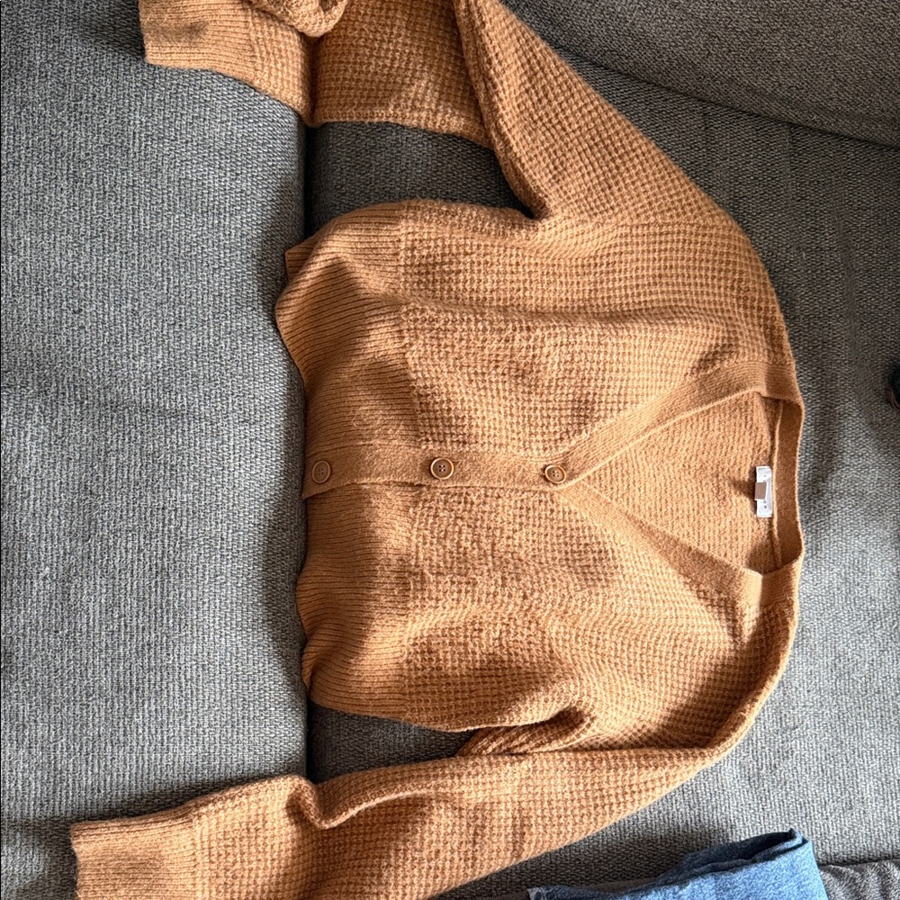 Topshop Camel Cardigan Sweater